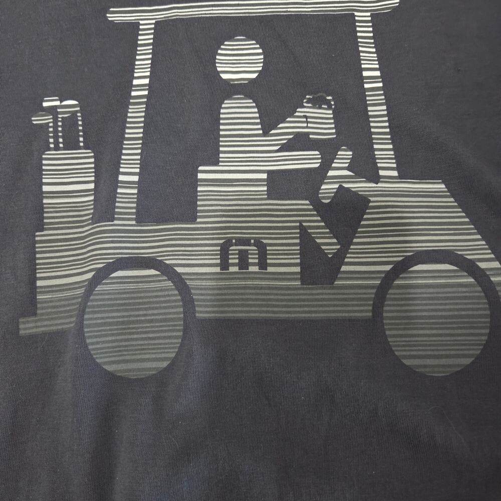 Men's Travis Matthew Striped Golf Cart, Pima Cotton, Long Sleeve Tee, Size XL